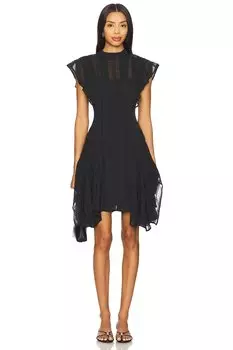 Платье с текстурой "Флёр" Allsaints, black