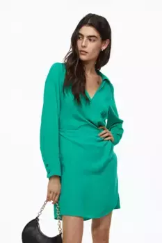 Платье с трансфером H&M, зеленый