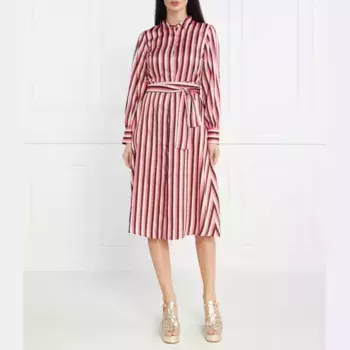 Платье с тритоновым поясом Marella, розовый