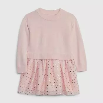 Платье с юбкой из тюля Gap, розовый
