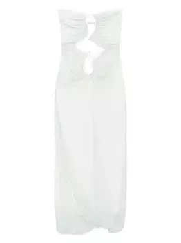 Платье с узором пейсли Christopher Esber, зеленый