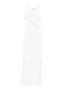 Платье с узором пейсли Christopher Esber, белый