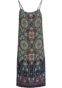 Платье с узором пейсли Rainbow, синий