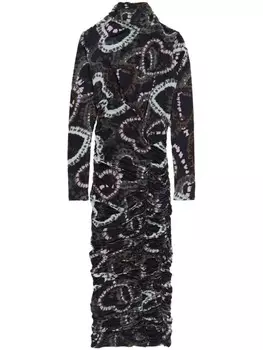 Платье с узором «тай-дай» Bimba y Lola, черный