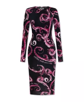 Платье с узором Versace Jeans Couture, мультиколор