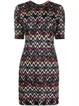 Платье с узором зигзаг Missoni, черный