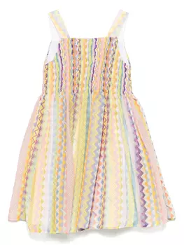 Платье с узором зигзаг Missoni Kids, желтый
