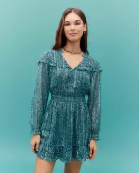 Платье с V-образным вырезом Green Coast, цвет 490 Petrleo