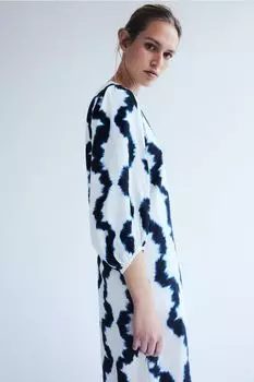 Платье с v-образным вырезом H&M, белый