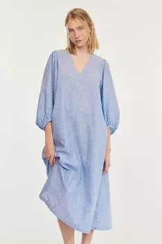 Платье с v-образным вырезом H&M, синий