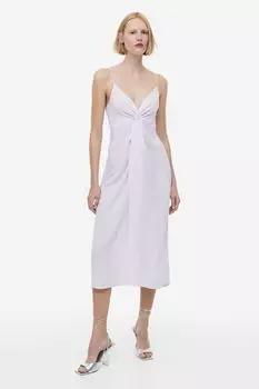 Платье с V-образным вырезом H&M, сирень