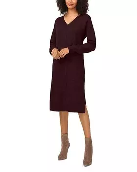 Платье с V-образным вырезом и боковым разрезом VINCE CAMUTO, цвет Red