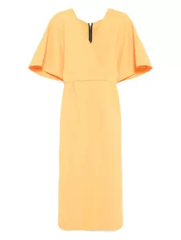 Платье с V-образным вырезом и короткими рукавами Maticevski, желтый