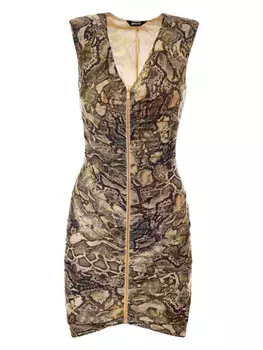 Платье с V-образным вырезом Just Cavalli, коричневый