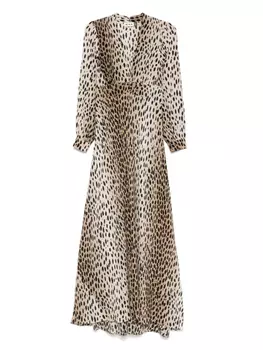 Платье с V-образным вырезом Rixo, нейтральный