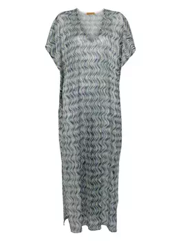 Платье с V-образным вырезом Siyu, синий