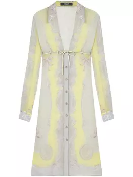 Платье с V-образным вырезом Versace, желтый