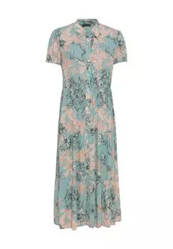 Платье с воланами, длина 3/4, цветочное, для женщин Manguun Collection, цвет Flower Aop