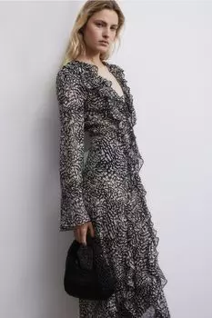 Платье с воланами H&M