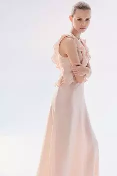 Платье с воланами H&M, розовый