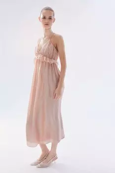 Платье с воланами H&M, розовый