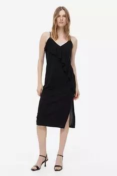 Платье с воланами и бретелями H&M
