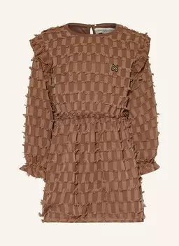 Платье с воланами Koko Noko, коричневый