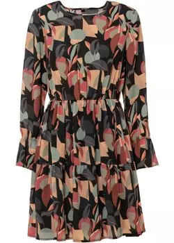 Платье с воланами Rainbow, черный