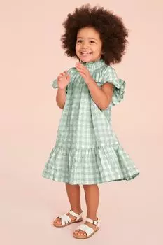 Платье с волокнистым эффектом Laura Ashley, зеленый