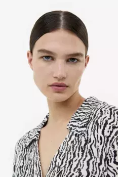 Платье с воротником H&M, бежевый