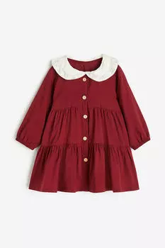 Платье с воротником H&M, красный