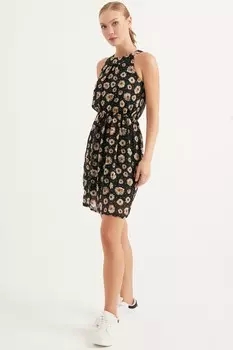 Платье с воротником халтер Herita, черный