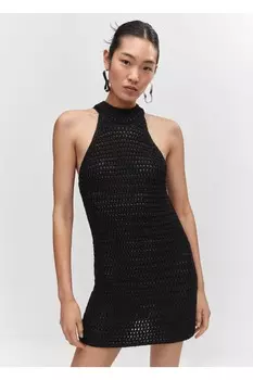 Платье с воротником «халтер» Lureks Mango, черный