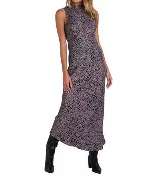 Платье с воротником-халтером из ониксовой стали Bella Dahl, цвет onyx steel