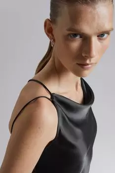 Платье с воротником-хомутом H&M, серый