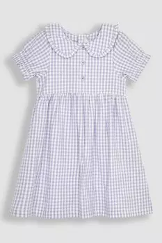 Платье с воротником и пуговицей спереди Jojo Maman Bb, фиолетовый