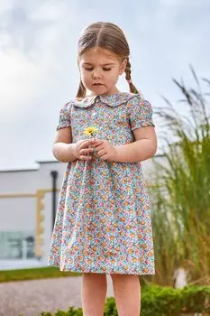 Платье с воротником и пуговицей спереди Jojo Maman Bb, розовый