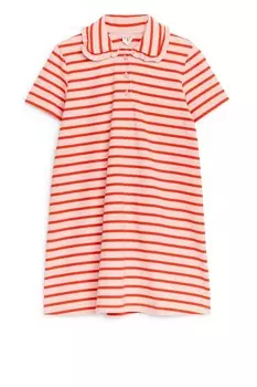 Платье с воротником с рюшами Arket, розовый