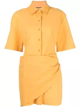 Платье с вырезами Jacquemus, оранжевый