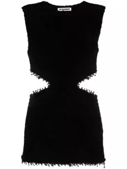 Платье с вырезами JIL SANDER, черный