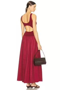 Платье с вырезами на лодочной горловине St. Agni, berry