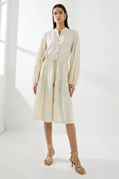 Платье с вырезом Koton, белый