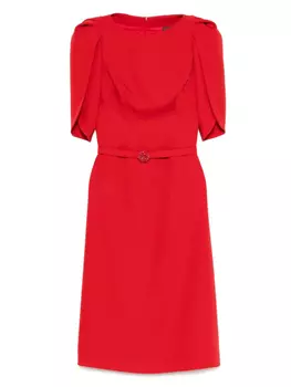 Платье с вырезом-лодочкой CRISTALLINI, красный