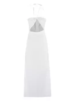 Платье с вырезом на шее Federica Tosi, белый