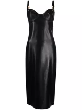 Платье с вырезом в форме сердца Versace, черный