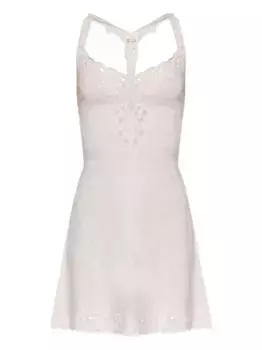 Платье с вышитой кружевной отделкой Cult Gaia, нейтральный