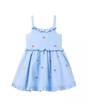 Платье с вышитым флагом от Janie and Jack, цвет multi