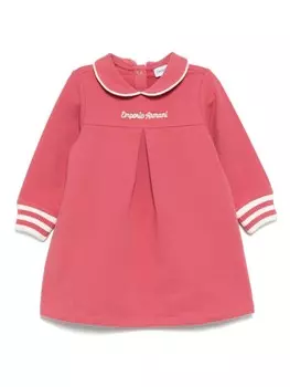 Платье с вышитым логотипом Emporio Armani Kids, розовый