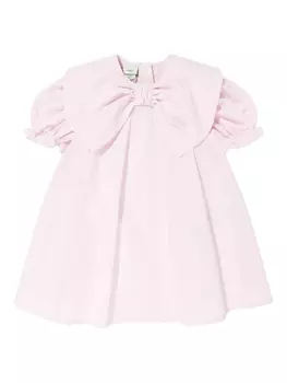 Платье с вышитым логотипом Fendi Kids, розовый