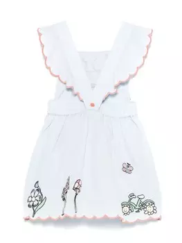 Платье с вышитым мотивом Stella McCartney Kids, синий